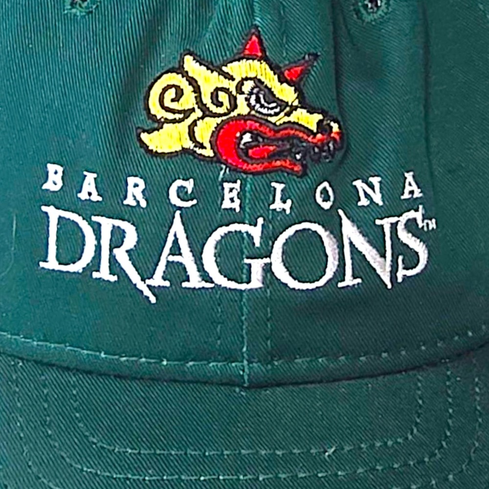 Vintage 1990s Barcelona Dragons Hat Cap NFL Europe‎ World League Green...